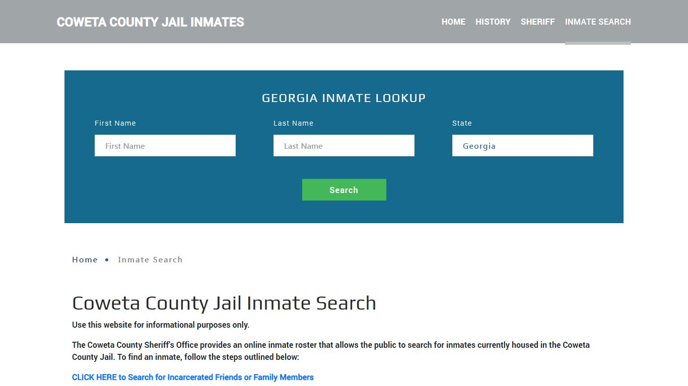 Coweta County, GA Detainee Lookup